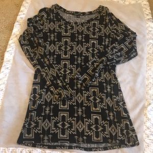 GUC Aztec print tunic top in size medium